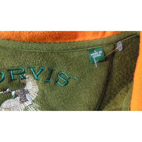 Orvis Sweater Mens Large  Green 1/4 Zip Pullover Preppy Outdoors Shooting Pads - Picture 7 of 10